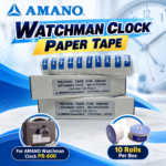 Amano Watchmen Clock Paper Roll PR600 - Image 2